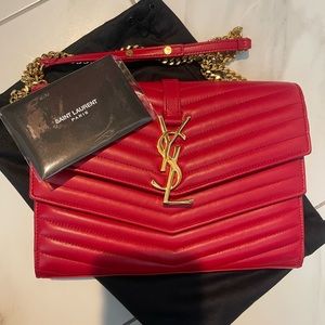 Ysl red chain crossbody bag